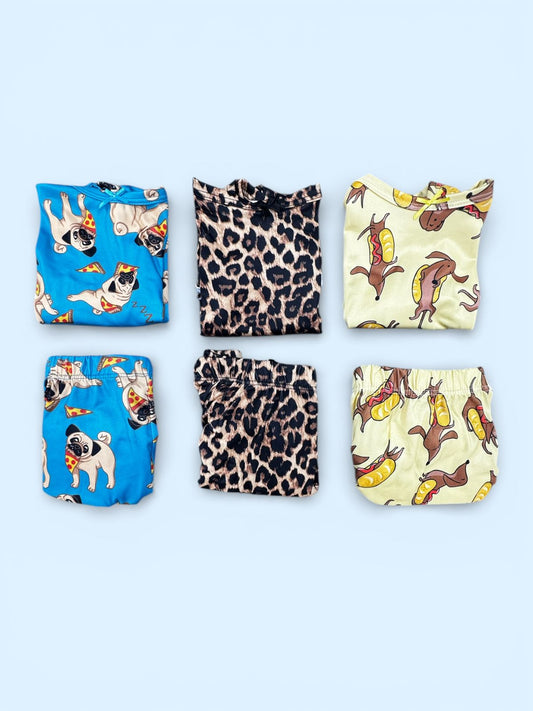 Pijama Dama Paquete X3 Unidades | Talla Unica | Ref. 294 - 17 | Cafe - Azul - Amarillo - Vestiganga