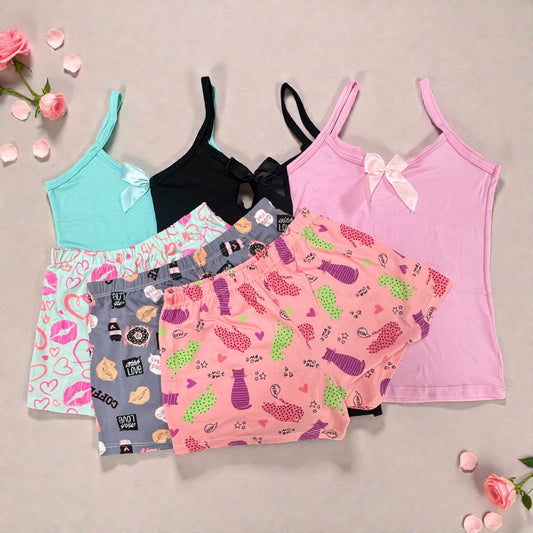 Pijama Paquete X3 Unidades | Ref 192 - 18 |Azul Cielo - Habano - Lila - Vestiganga