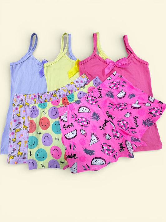 Pijama Paquete X3 Unidades | Ref 192 - 18 | Lila - Amarillo - Azul Cielo - Vestiganga