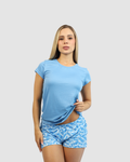 Pijama para Mujer - Angela Pack X3, Tonos Amarillo, Azul Claro y Rosado