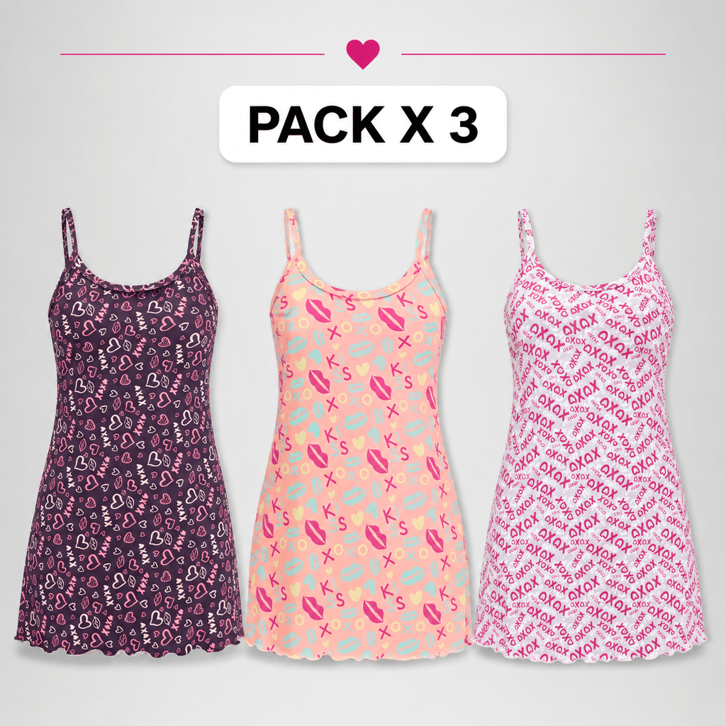 Bata para Mujer - Valentina Pack X3, Estampada - Vestiganga