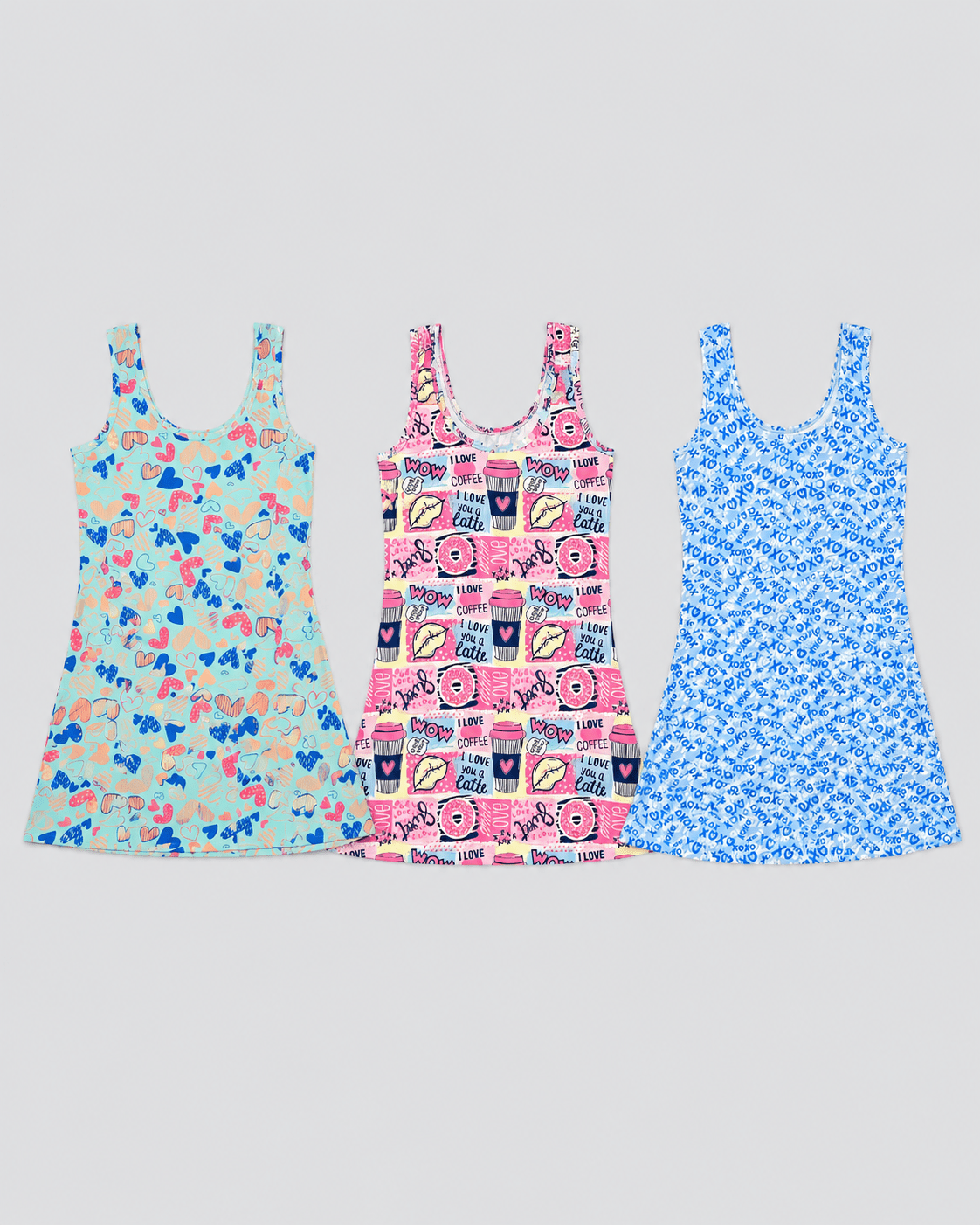 Batas Dama Andrea X 3 Und. | Estampada | - Vestiganga