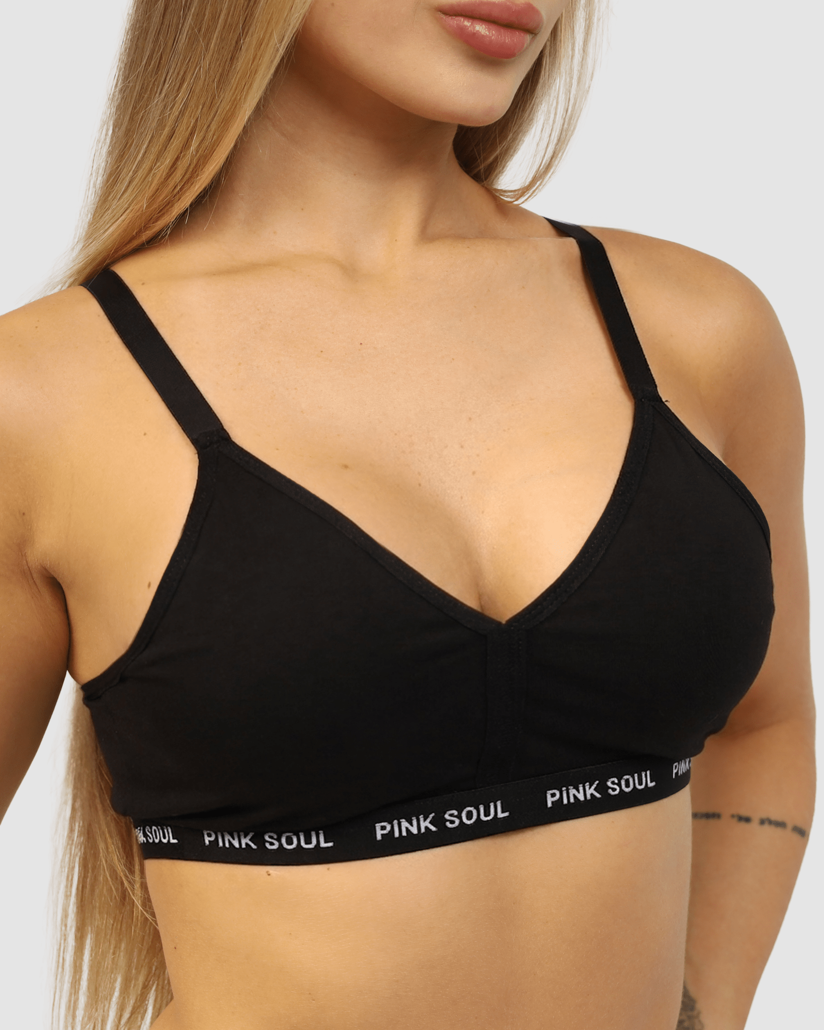 Conjunto para Mujer - Top y Tanga, Algodón | Negro - Vestiganga