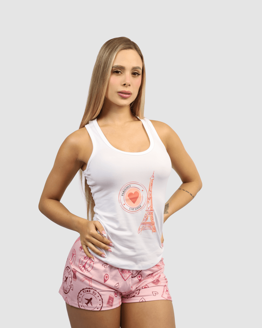 Pijama Camisilla y Short Estampado · Ref. 137-17 - Vestiganga
