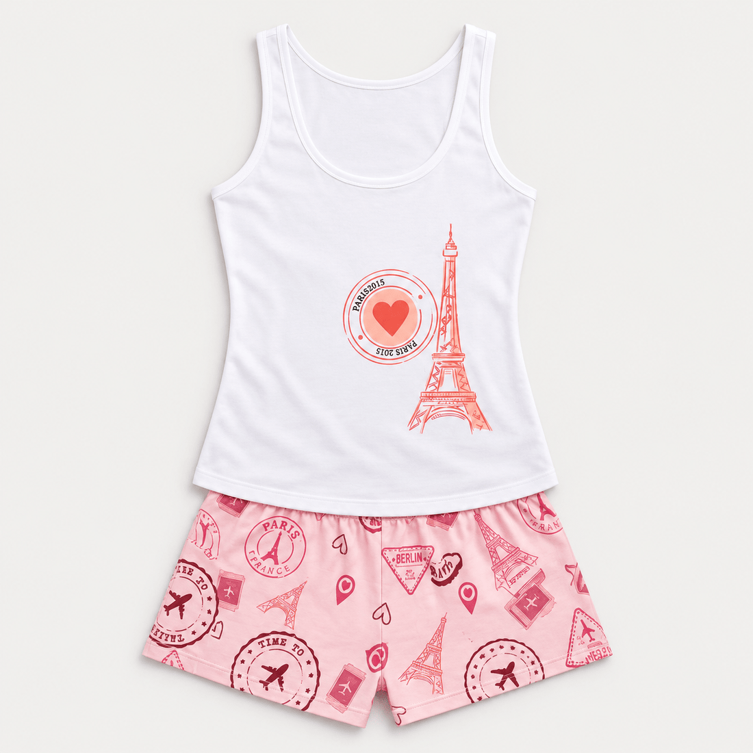 Pijama Camisilla y Short Estampado · Ref. 137-17 - Vestiganga