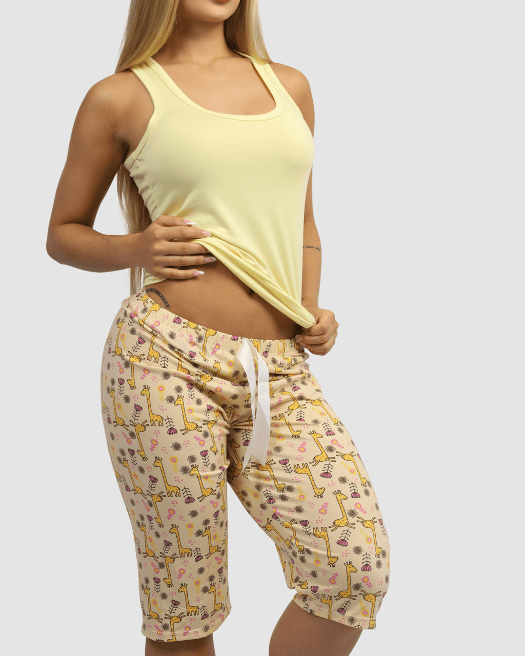 Pijama Capri para Mujer - Renata Pack X3, Estampados Multi - Vestiganga