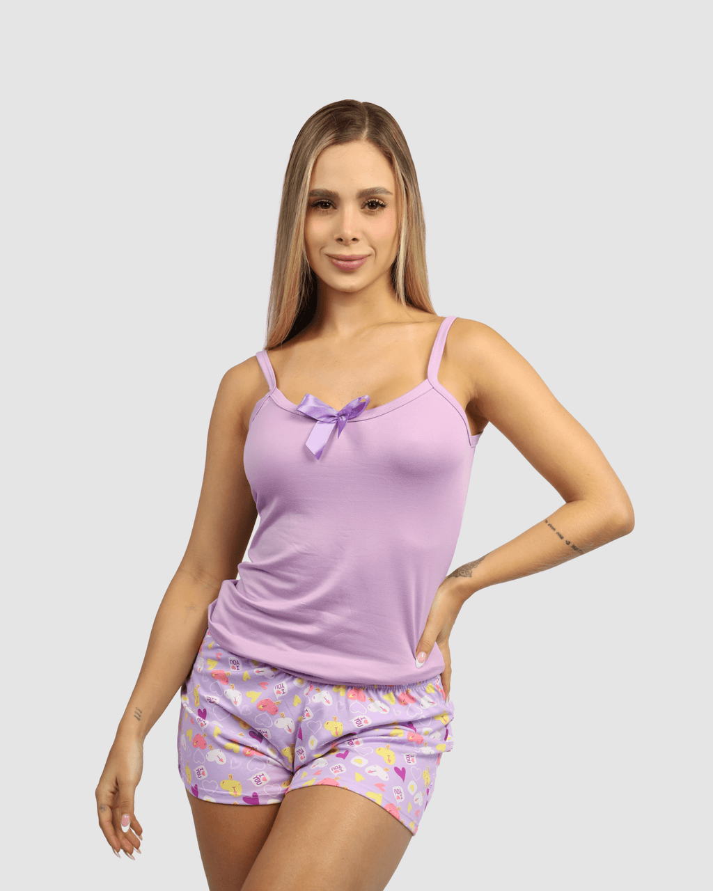 Pijama Dama Alejandra | Pack x3 | Tiras | Estampada | - Vestiganga