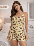 Pijama Dama Monica Paquete X3 | Talla Unica | Sublimada | - Vestiganga