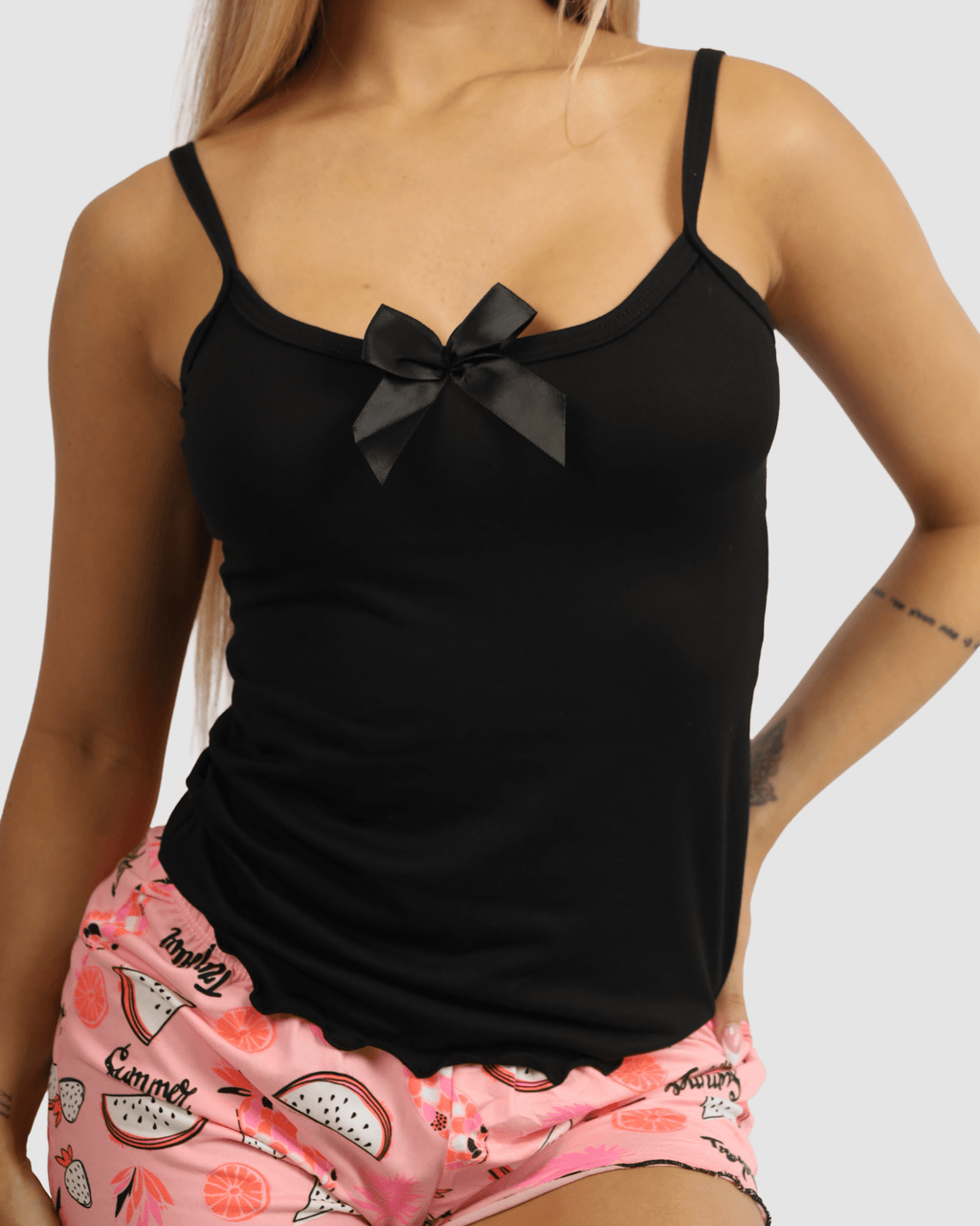 Pijama Dama Sol | Pack X3 | Tallada | Short Estampado | - Vestiganga