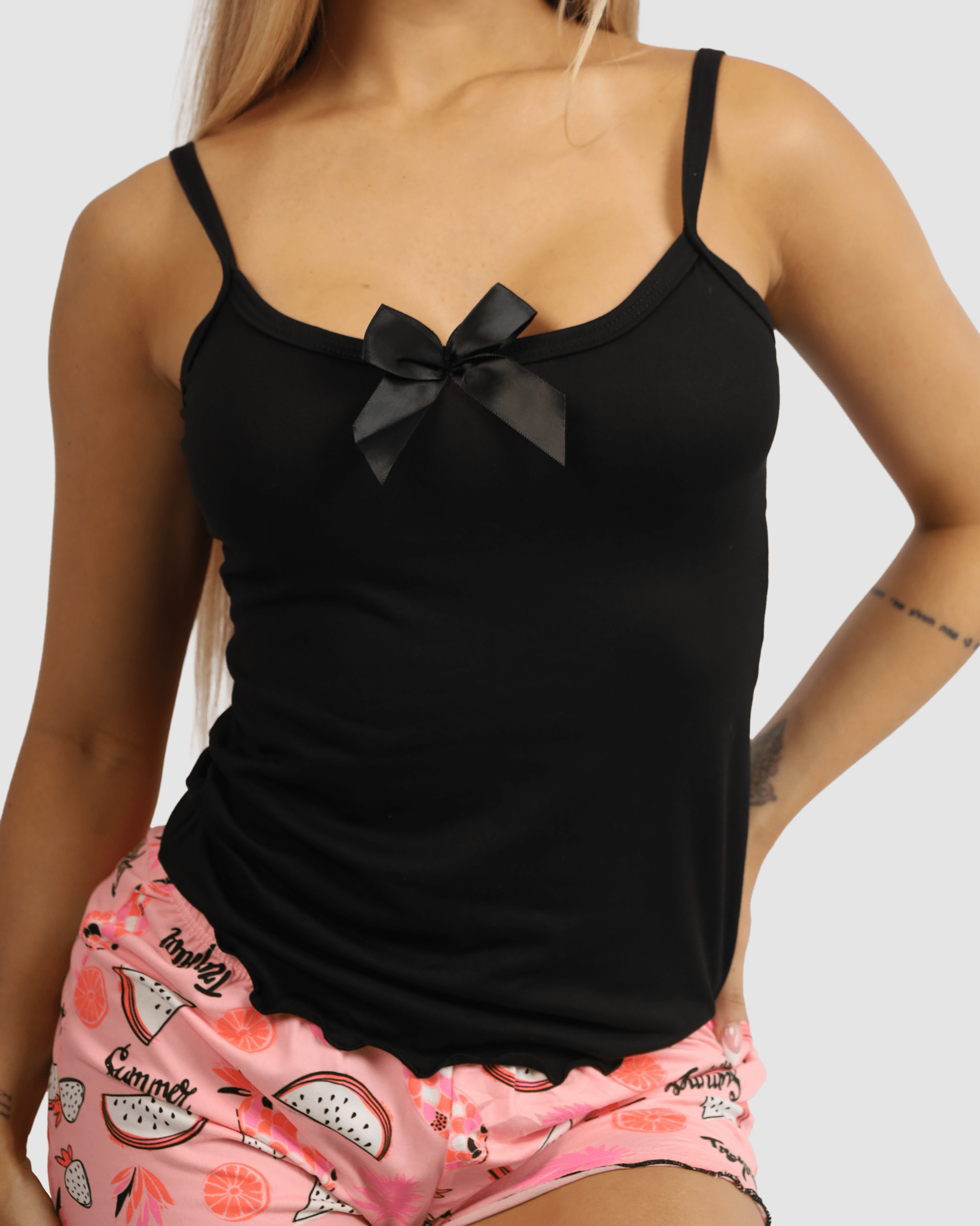 Pijama Dama Sol | Pack X3 | Tallada | Short Estampado | - Vestiganga