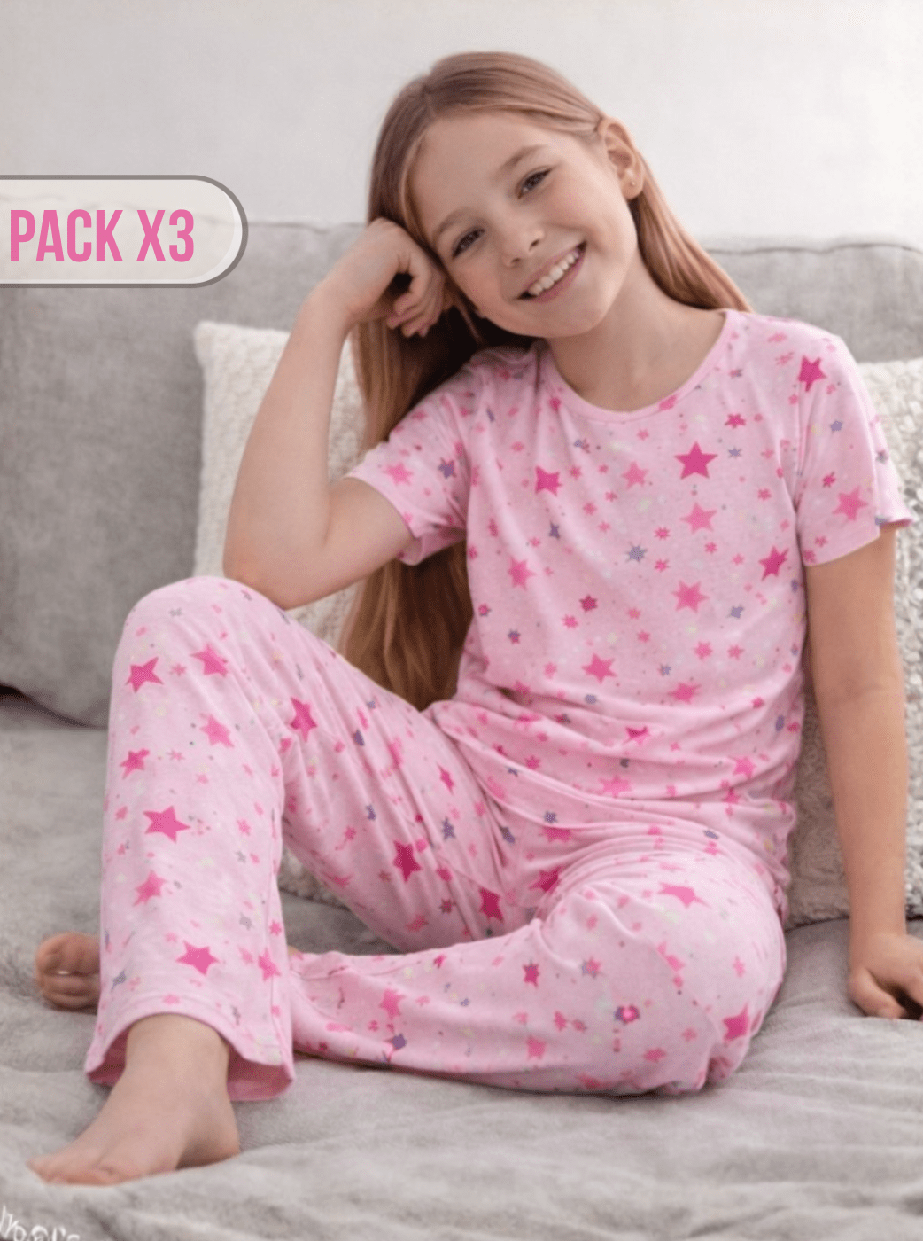 Pijama de Pantaļón de niña Sofia | Pack X3 | - Vestiganga
