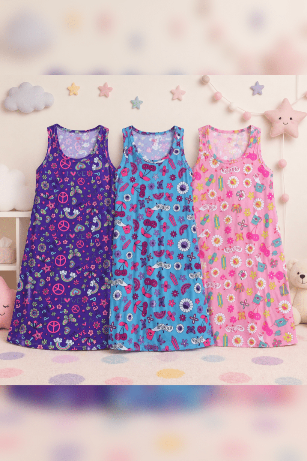 Pijama en Batola Niña Antonia |Pack X3| - Vestiganga