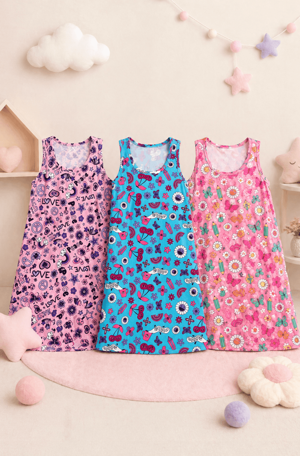 Pijama en Batola Niña Antonia |Pack X3| - Vestiganga