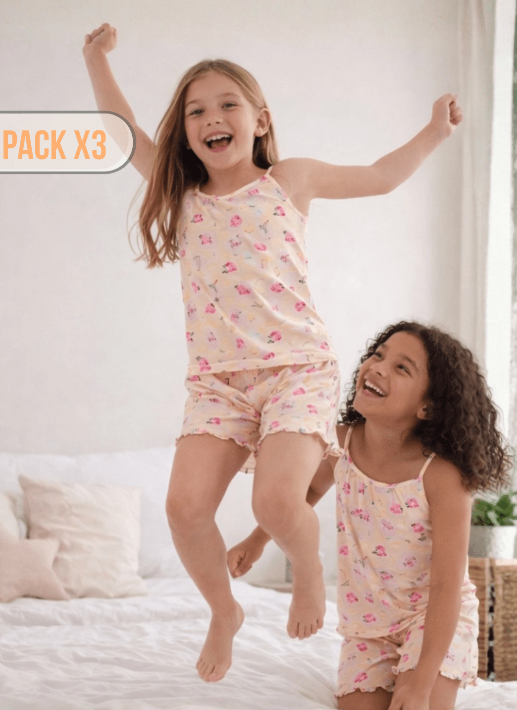 Pijama Niña Julieta |Pack X3|Short y Blusa| - Vestiganga