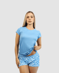 Pijama para Mujer - Angela Pack X3, Tonos Amarillo, Azul Claro y Rosado - Vestiganga