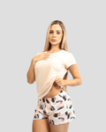 Pijama para Mujer - Angela Pack X3, Tonos Rosado, Beige y Azul Oscuro - Vestiganga