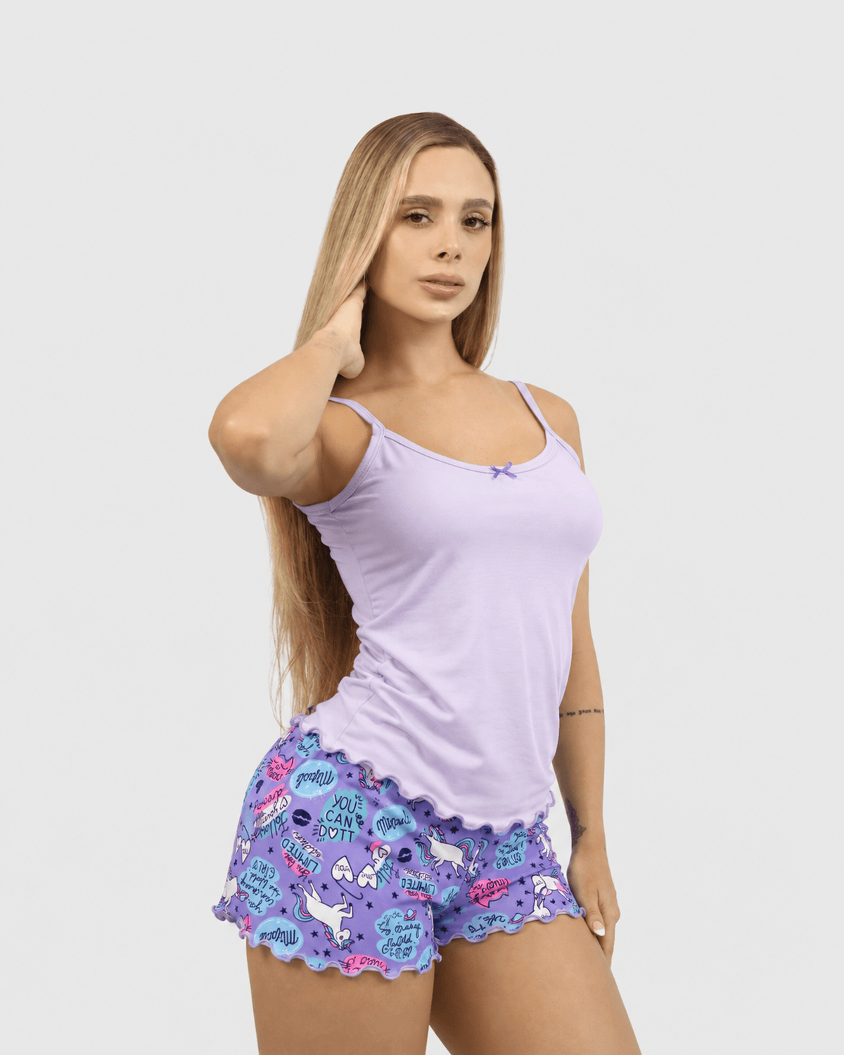 Pijama para Mujer - Short y Blusa Camila, Estampada | - Vestiganga