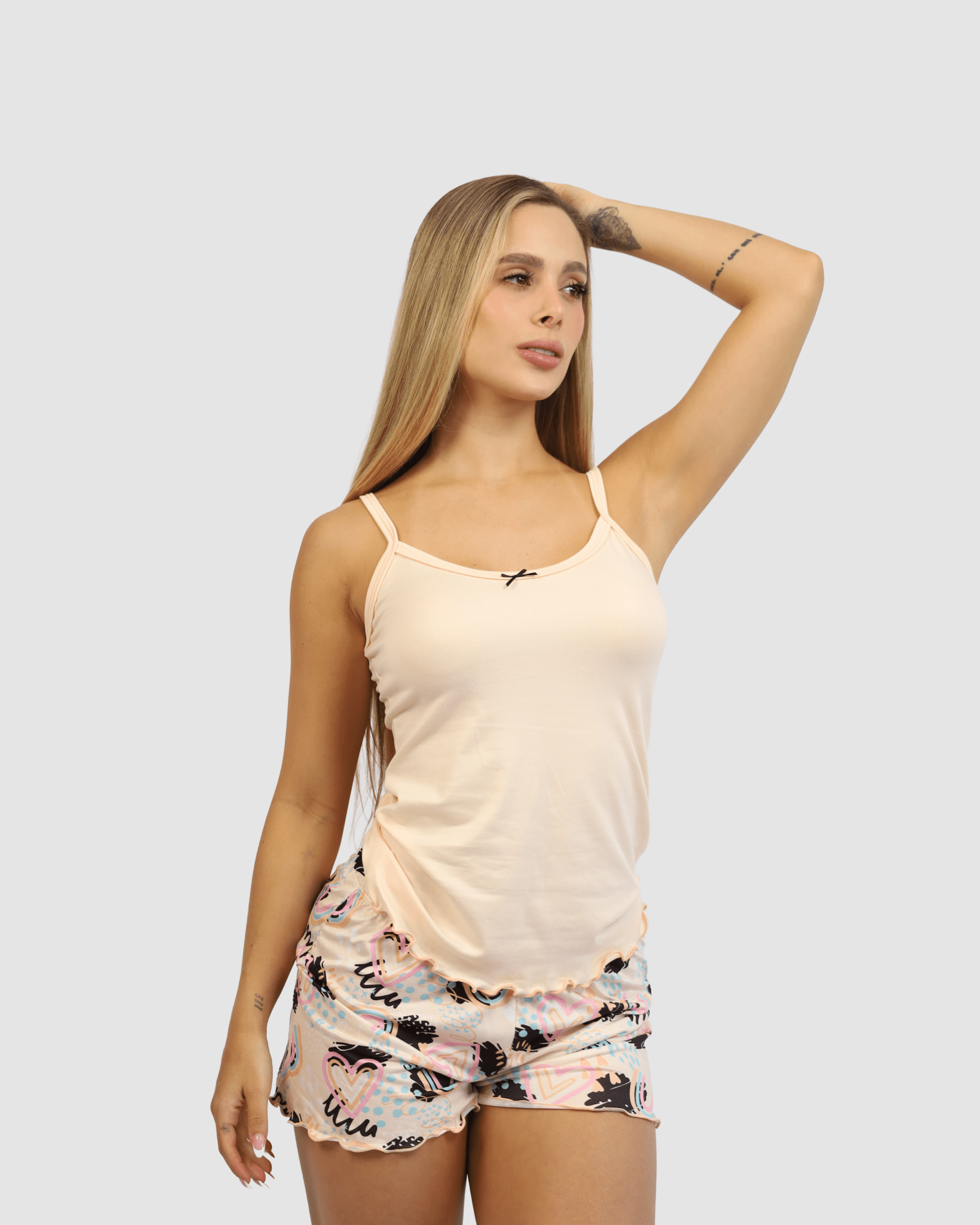 Pijama Short y Blusa Camila | Set X3 | Talla única | Estampada | - Vestiganga