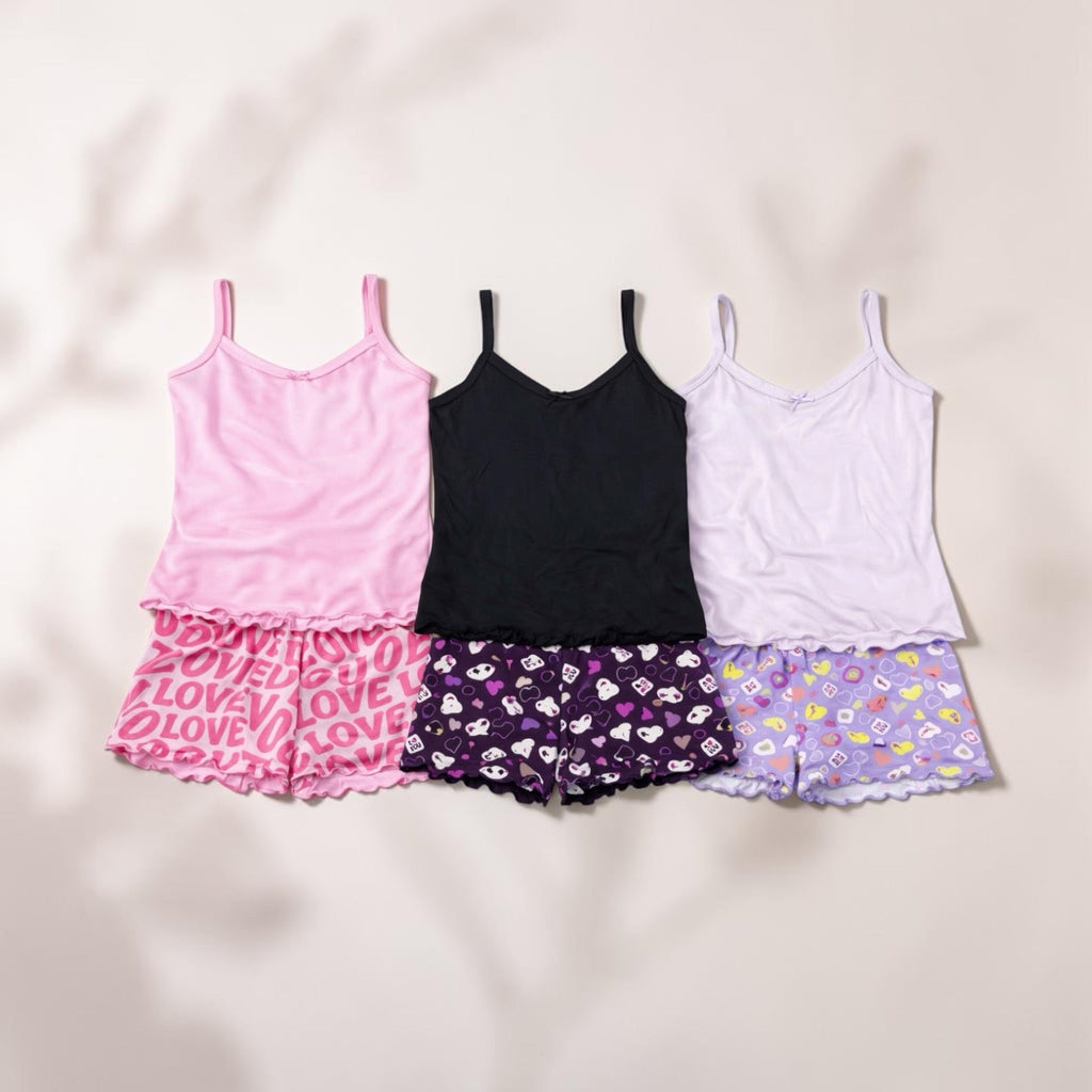 Pijama Short y Blusa Camila | Set X3 | Talla única | Estampada | - Vestiganga