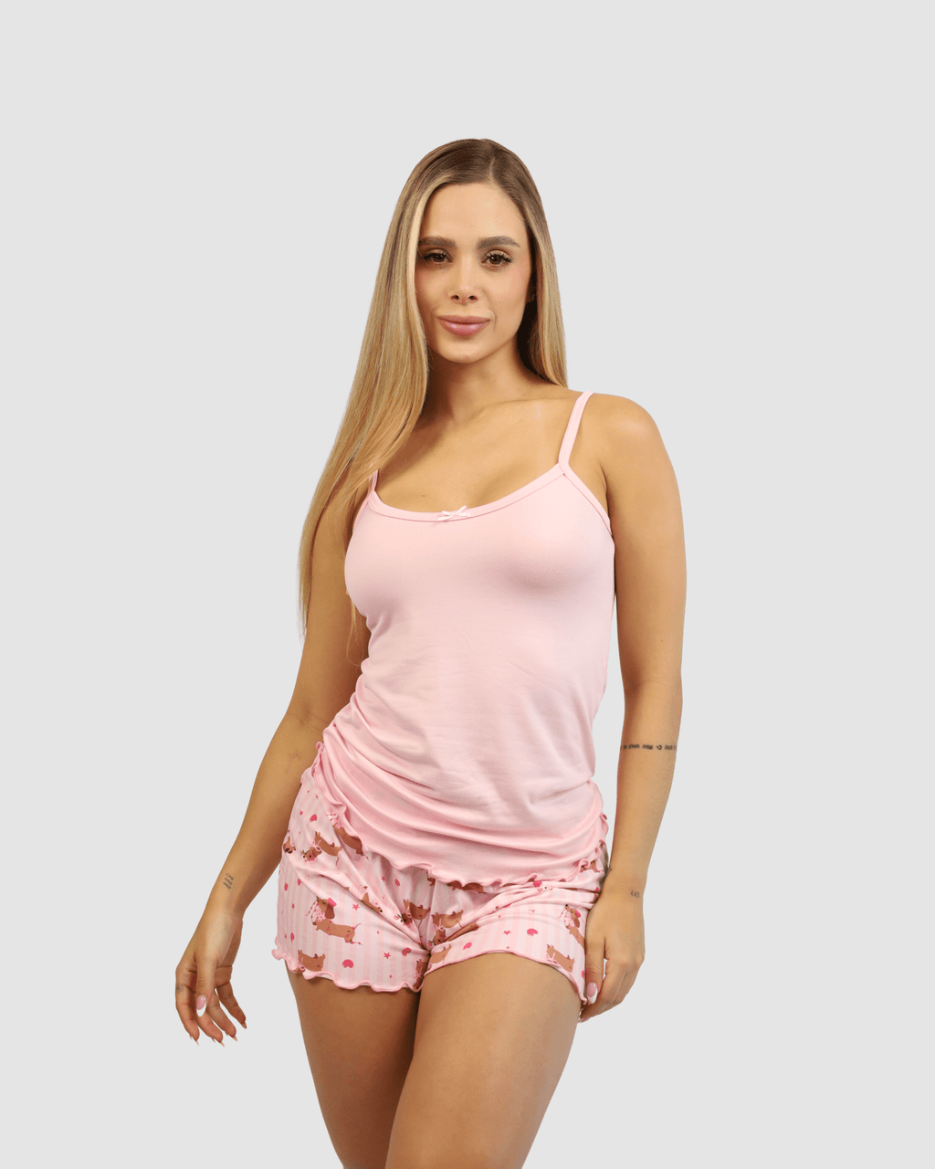 Pijama Short y Blusa Camila | Talla única | Estampada | - Vestiganga
